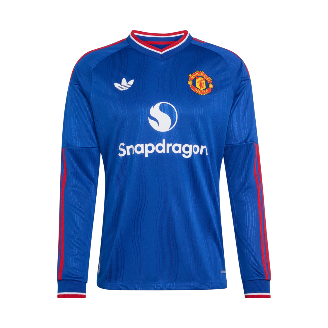 KC4806 Adidas Manchester United 2026/27 Away Authentic Long Sleeve Jersey Royal Blue - US Sizing (Non Marking Ver.)