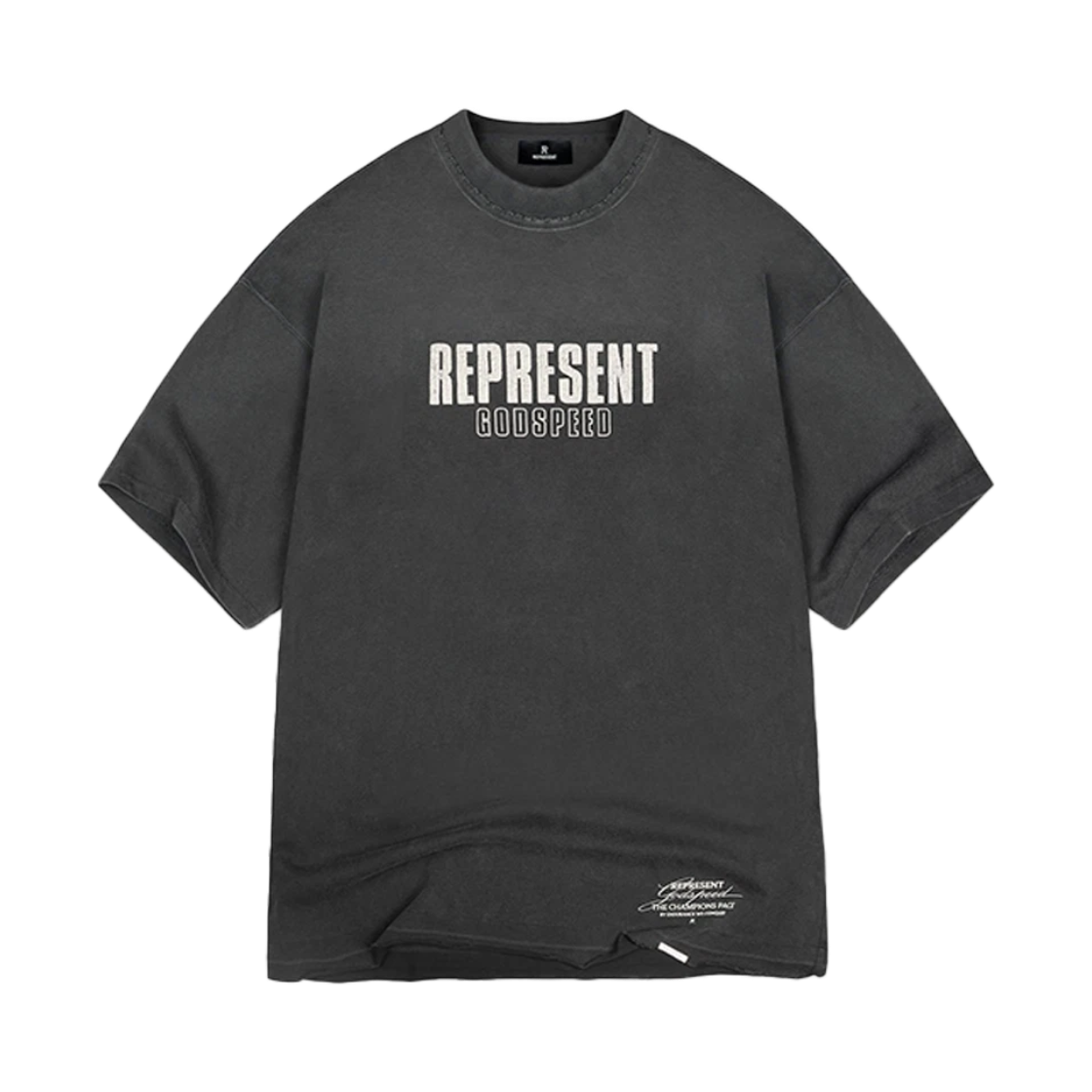 리프레젠트 갓스피트 티셔츠 에이지드 블랙 - 24FW(Represent Godspeed T-Shirt Aged Black - 24FW) - 1