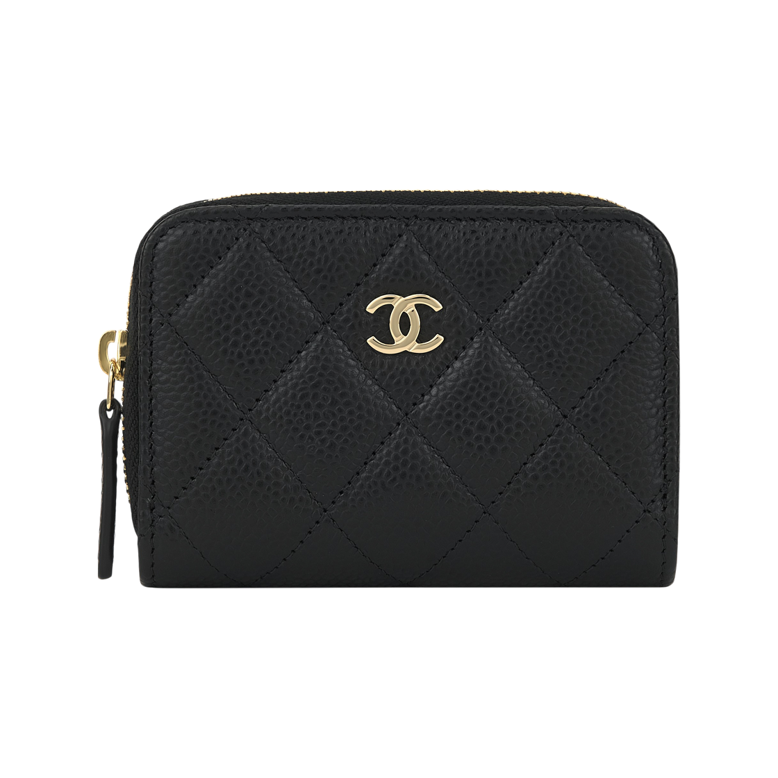 샤넬 클래식 지퍼 동전 지갑 그레인드 카프스킨 & 골드 메탈 블랙(Chanel Classic Zipped Coin Purse Grained Calfskin & Gold Black)