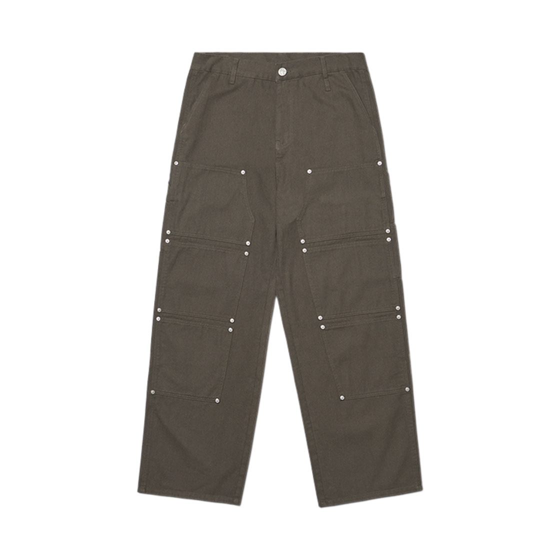 NMWF52PT01CHA NOMANUAL Divided Double Knee Pants Charcoal