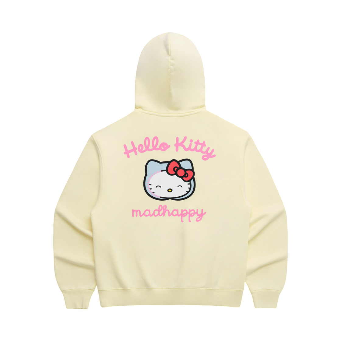 (W) 매드해피 x 헬로 키티 미드웨이트 플리스 후드 레몬 아이스((W) Madhappy x Hello Kitty Midweight Fleece Hoodie Lemon Ice)