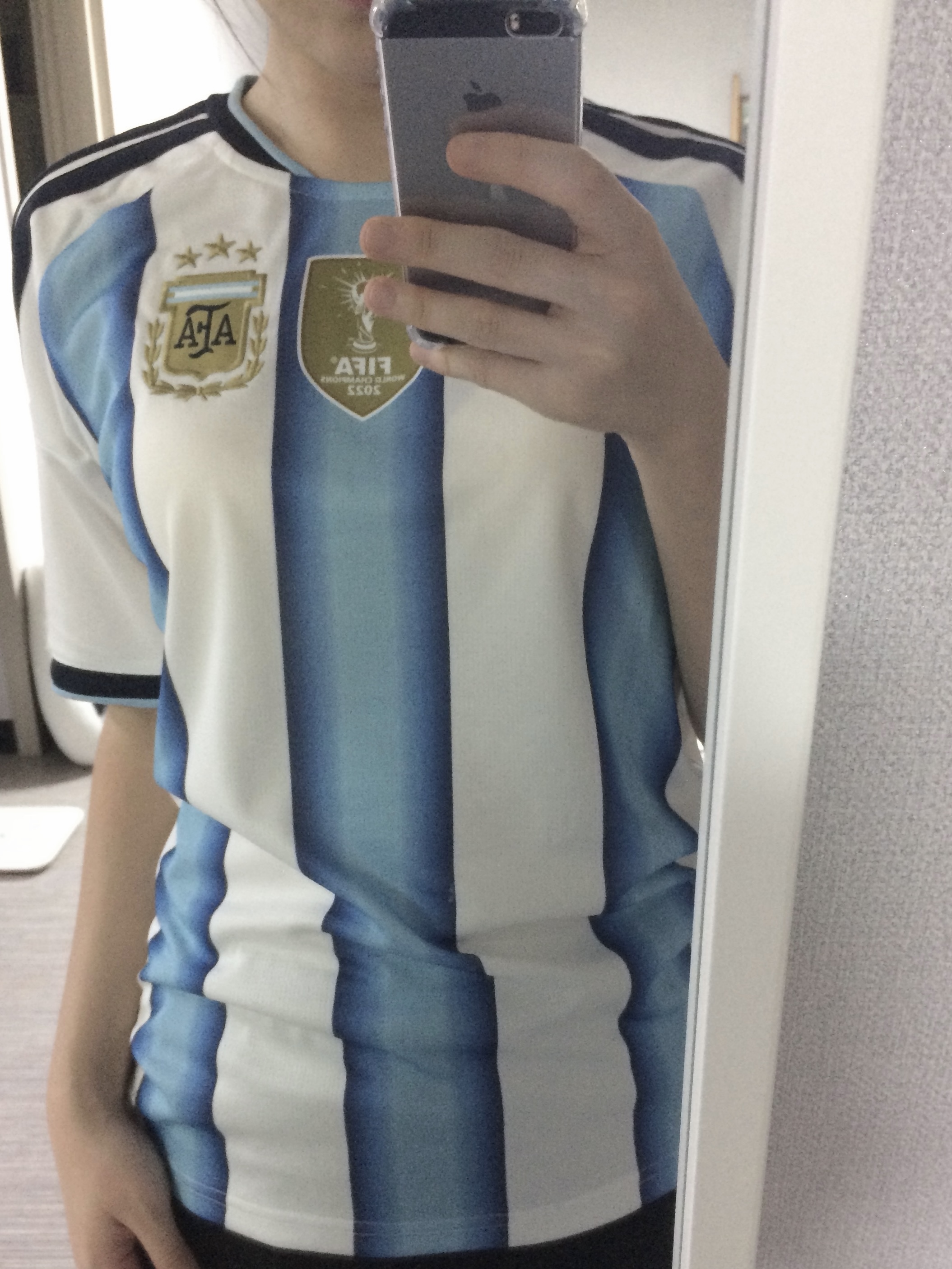 Adidas Argentina 2026 Home Jersey White Icey Blue - KR Sizing (Non Marking Ver.) 착용 스타일 - 2