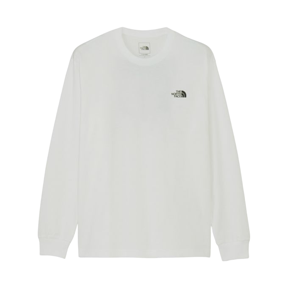 노스페이스 롱슬리브 백 스퀘어 로고 티셔츠 화이트 블랙(The North Face Long Sleeve Back Square Logo T-Shirt White Black) - 2