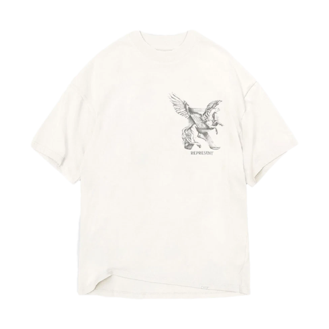 리프레젠트 엘레강스 인 모션 티셔츠 플랫 화이트 - 25SS(Represent Elegance In Motion T-Shirt Flat White - 25SS)