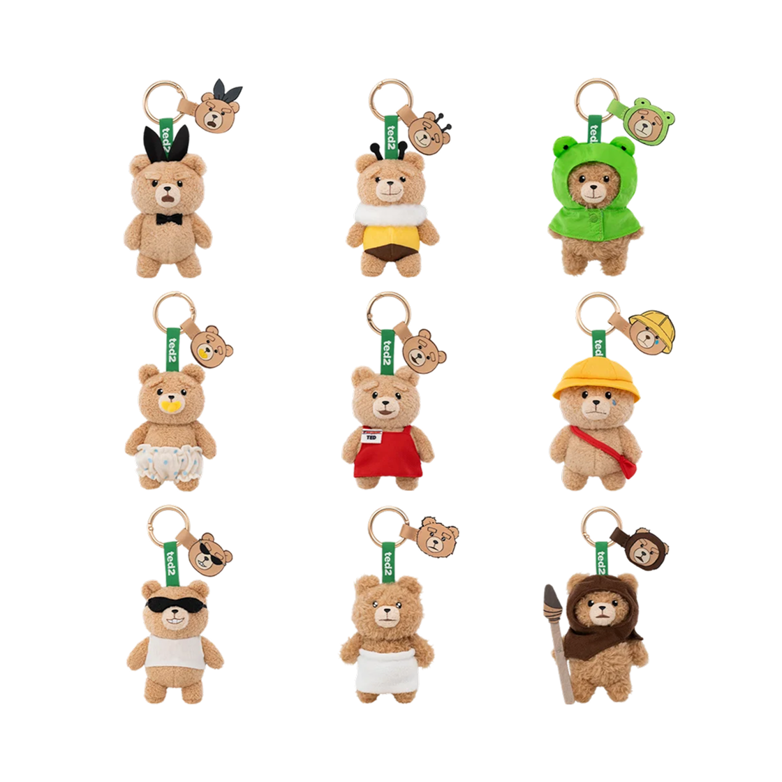 팝마트 테드2 베이비 테드 인형 키링 미개봉 랜덤박스 (8개입)(Pop Mart Baby Ted Series Ted 2 Baby Ted Action Plush Pendant Sealed Case (8 Blind Boxes)) - 2