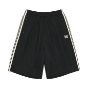 Needles x LHP H.D. Track Pants Shorts Poly Smooth Black White