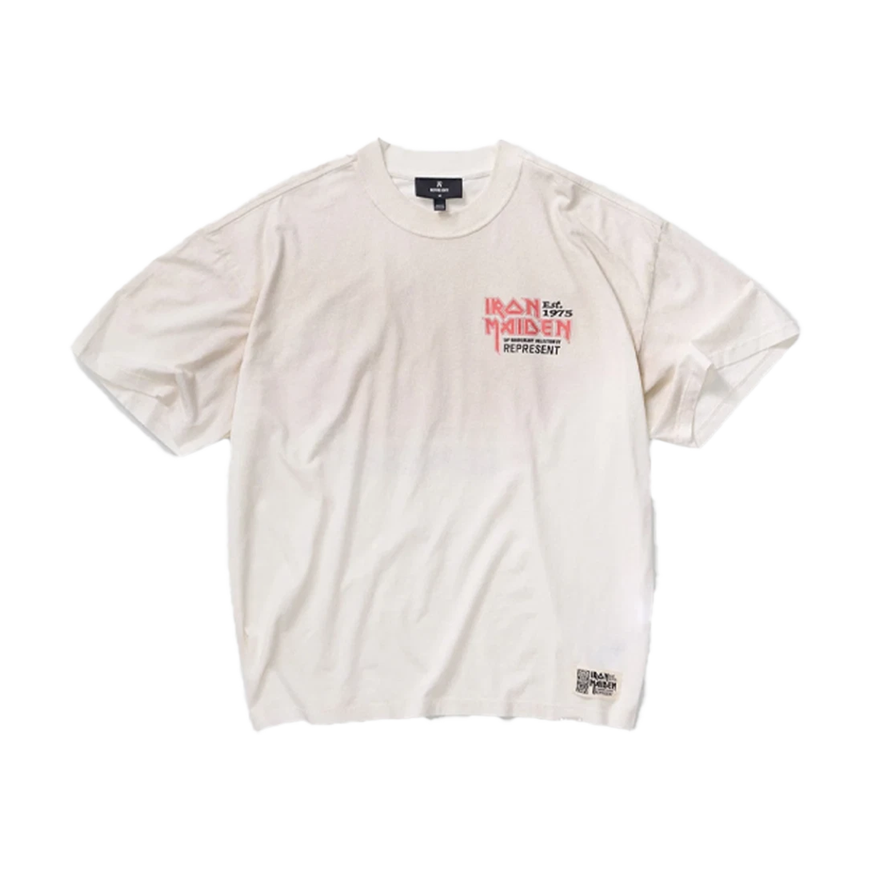 리프레젠트 x 아이언 메이든 기념 티셔츠 워시드 에크루 - 25FW(Represent x Iron Maiden Anniversary T-Shirt Washed Ecru - 25FW)