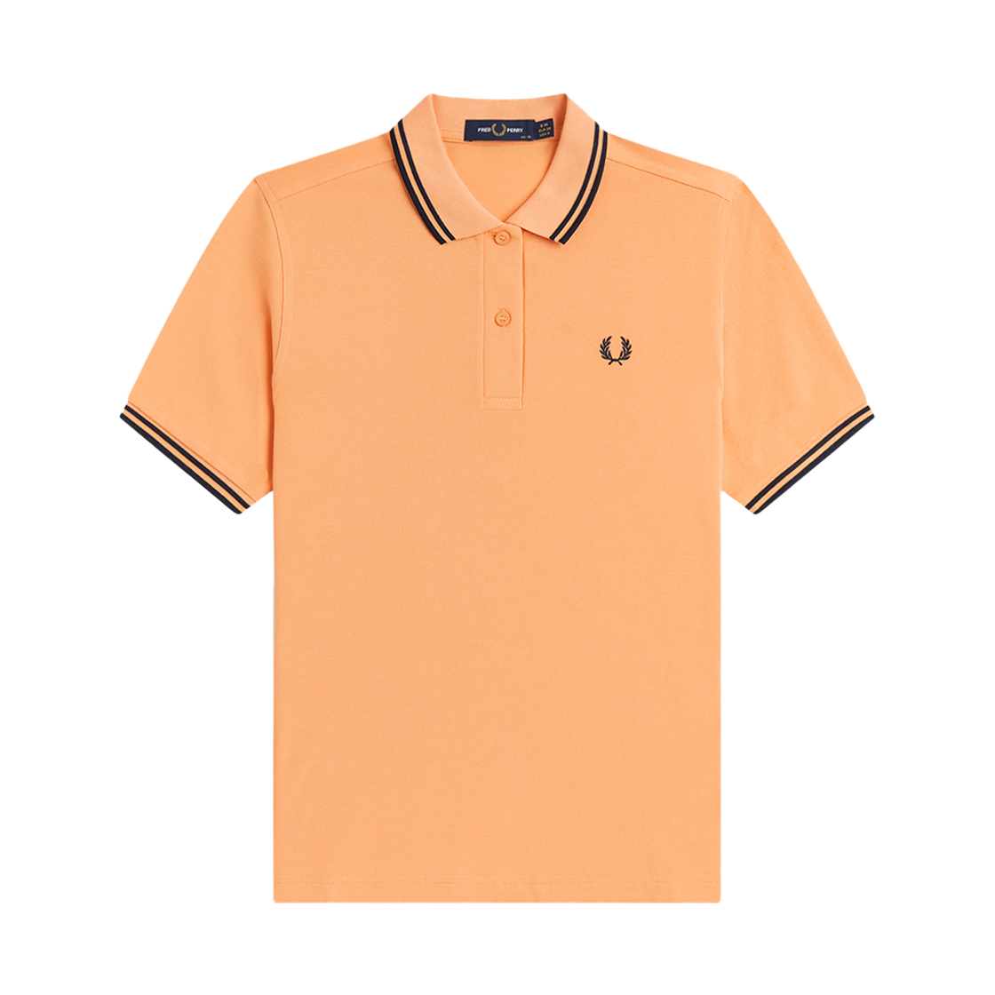 프레드페리 G3600 우먼즈 트윈 팁 프레드페리 셔츠 피치 네이비(Fred Perry G3600 Womens Twin Tipped Fred Perry Shirt Peach Navy) - 1