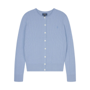 [10%적립] Polo Ralph Lauren Children Mini Cable Cotton Cardigan Chambray Blue - 26SS