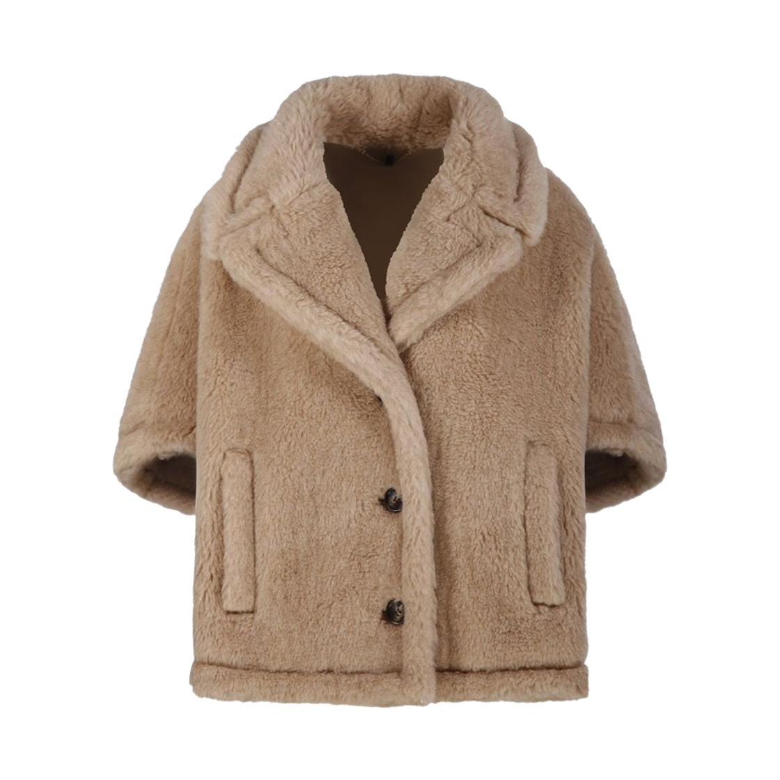 (W) 막스마라 코르비노4 테디 알파카 울 케이프 베이지((W) Max Mara Corvino4 Teddy Alpaca Wool Cape Beige)