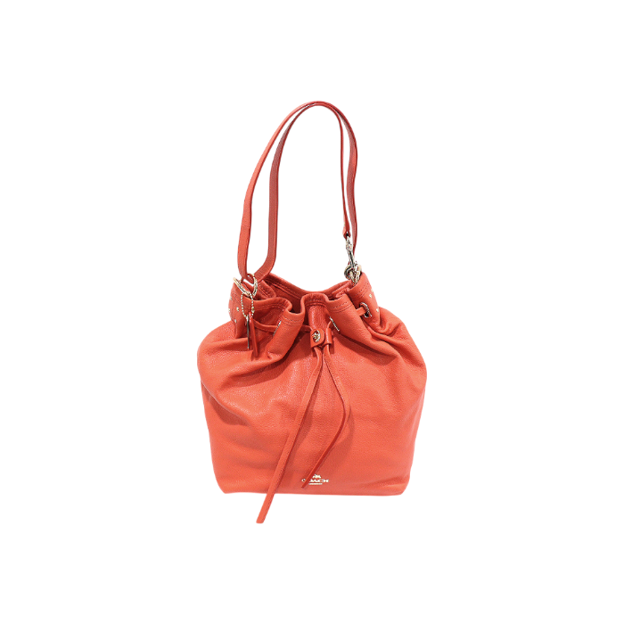 코치 34988 오렌지 레더 턴락 타이 버킷 숄더백(Coach 34988 Orange Leather Turnlock Tie Bucket Bag) - 1