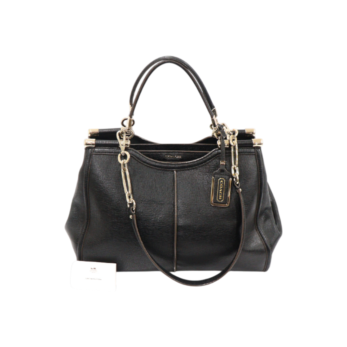 코치 F25245 블랙 레더 매디슨 캐롤라인 사첼 2WAY(Coach F25245 Black Leather Madison Caroline Satchel)