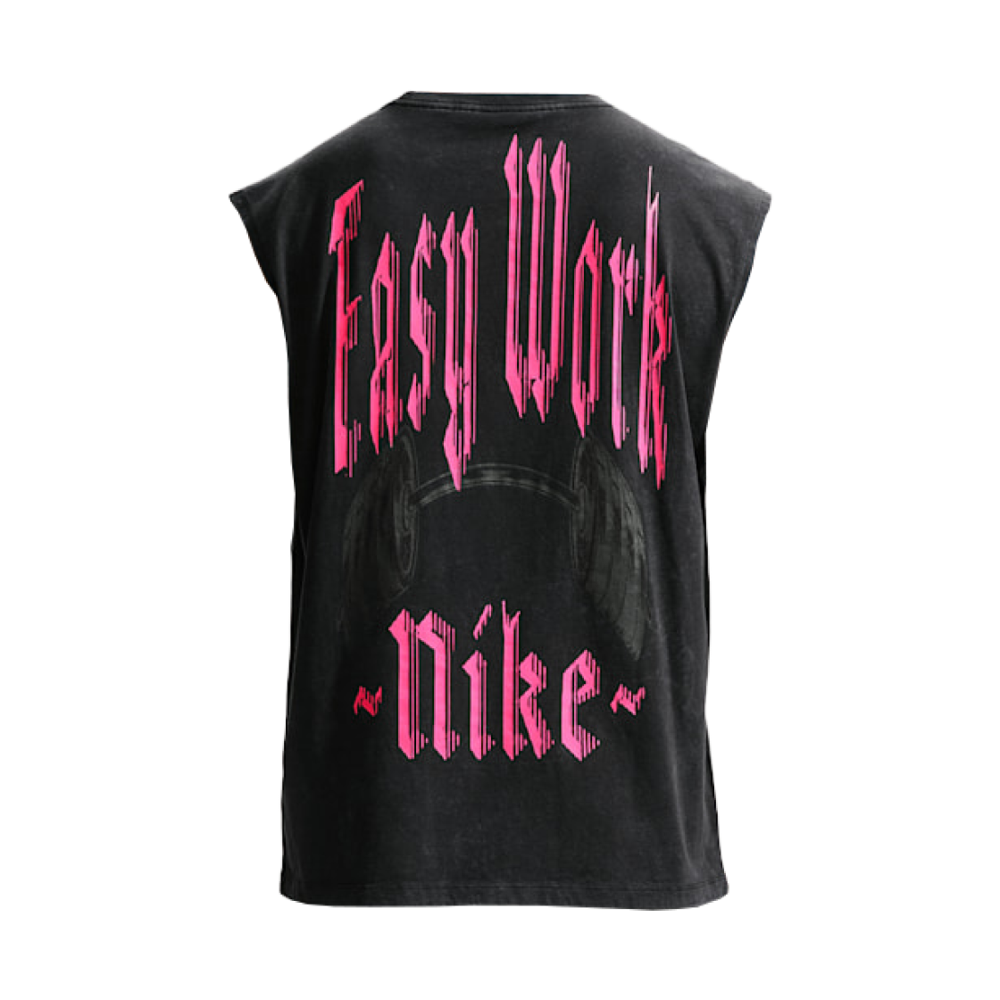 나이키 슬리브리스 티셔츠 블랙 하이퍼 핑크 - 아시아(Nike Sleeveless T-Shirt Black Hyper Pink - Asia) - 2