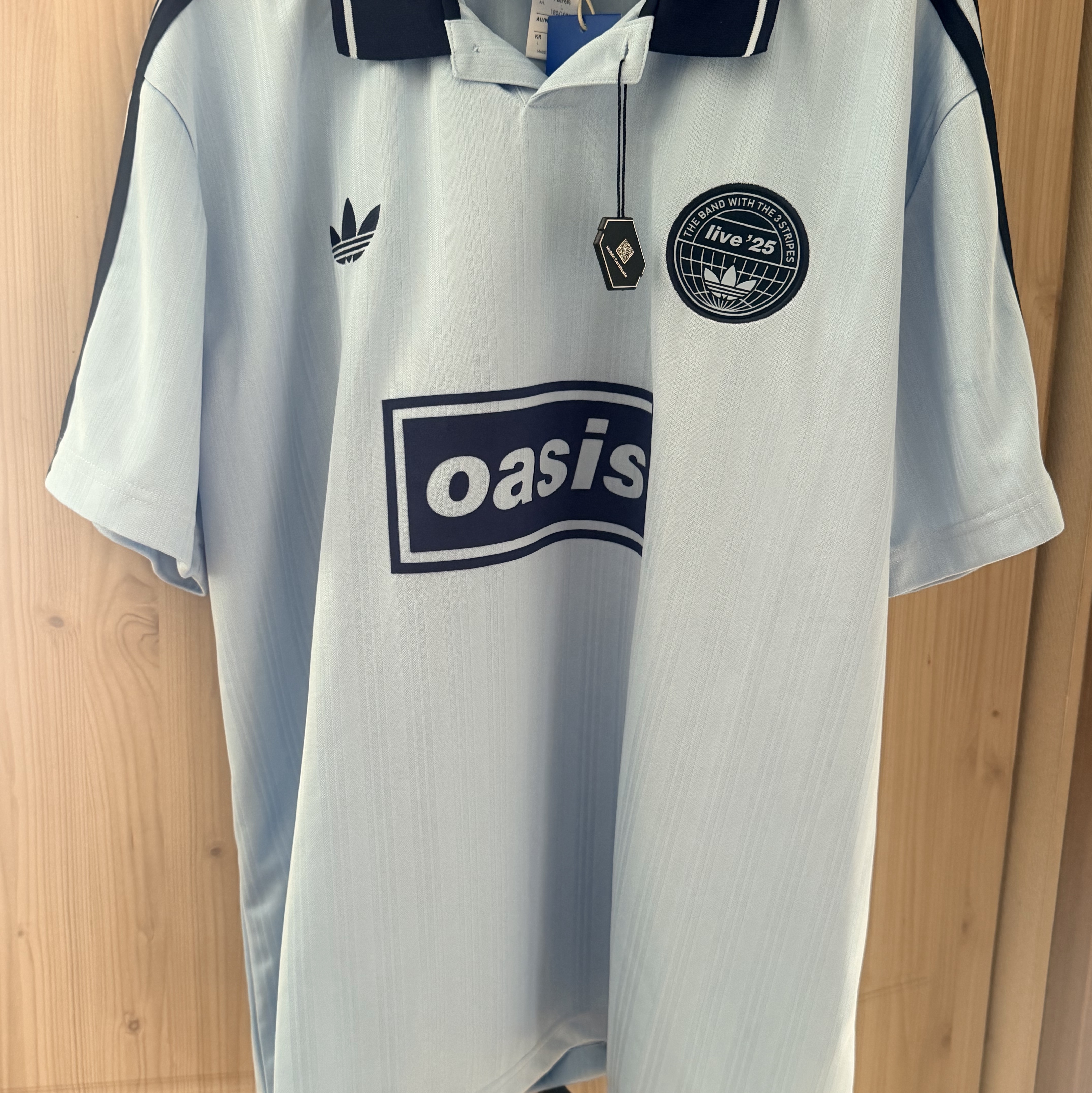 Adidas x Oasis Tour Jacquard Jersey Clear Sky - KR Sizing 착용 스타일