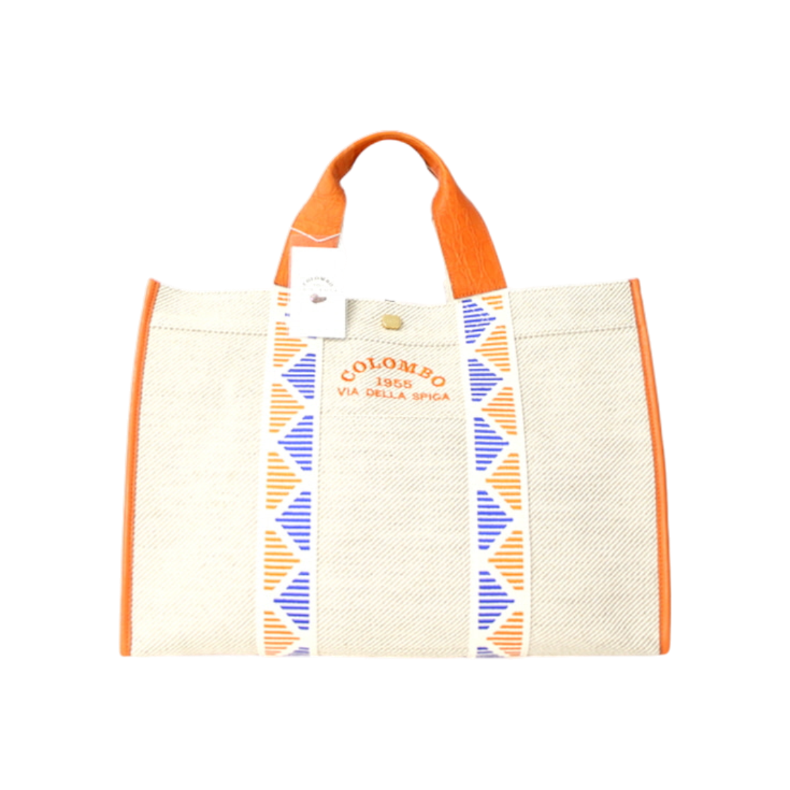 ITMDB39UBGIN Colombo Viadella Spiga Canvas Intrecciato Large Tote Bag