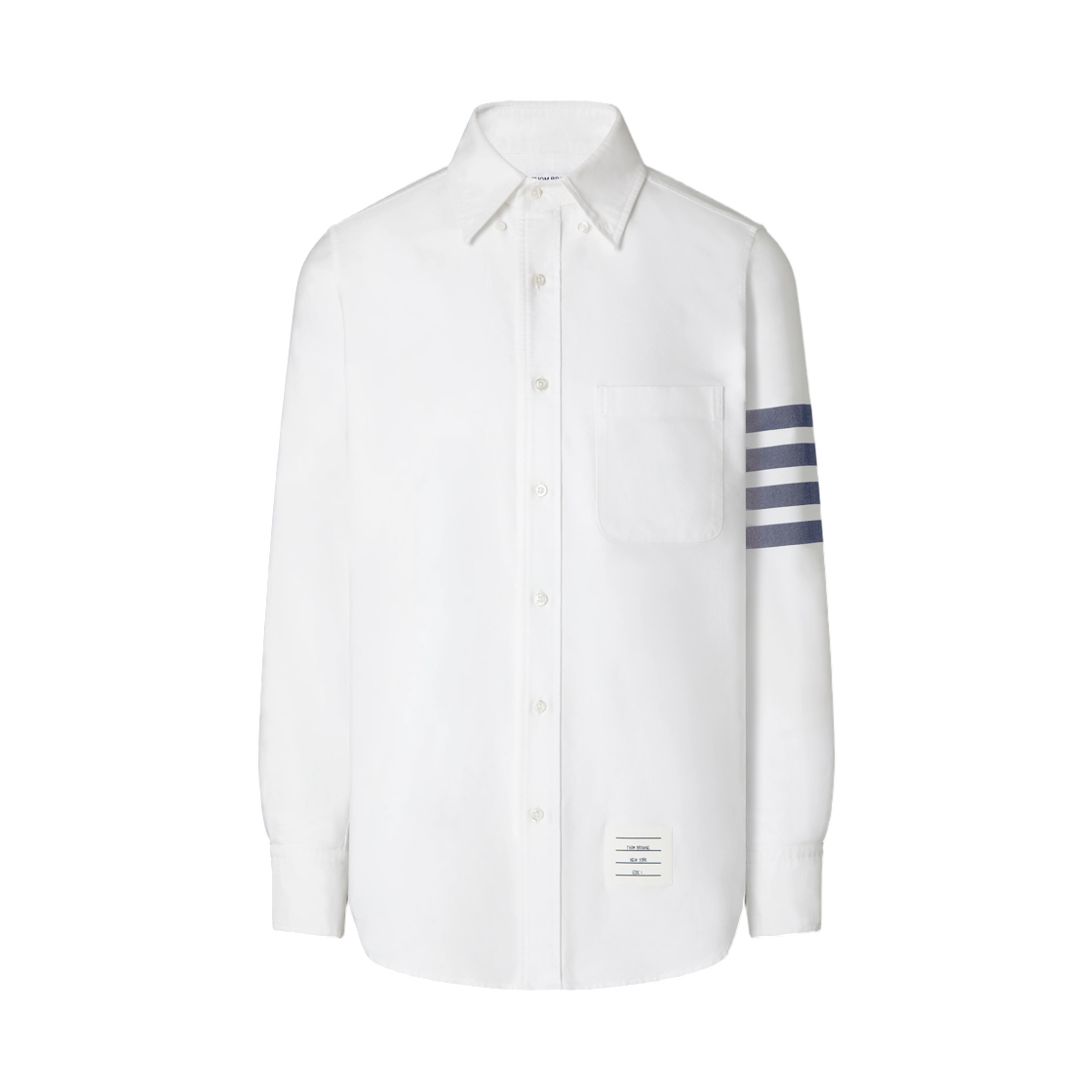 MWL272A-F1211-104 Thom Browne Oxford 4-Bar Shirt White Navy