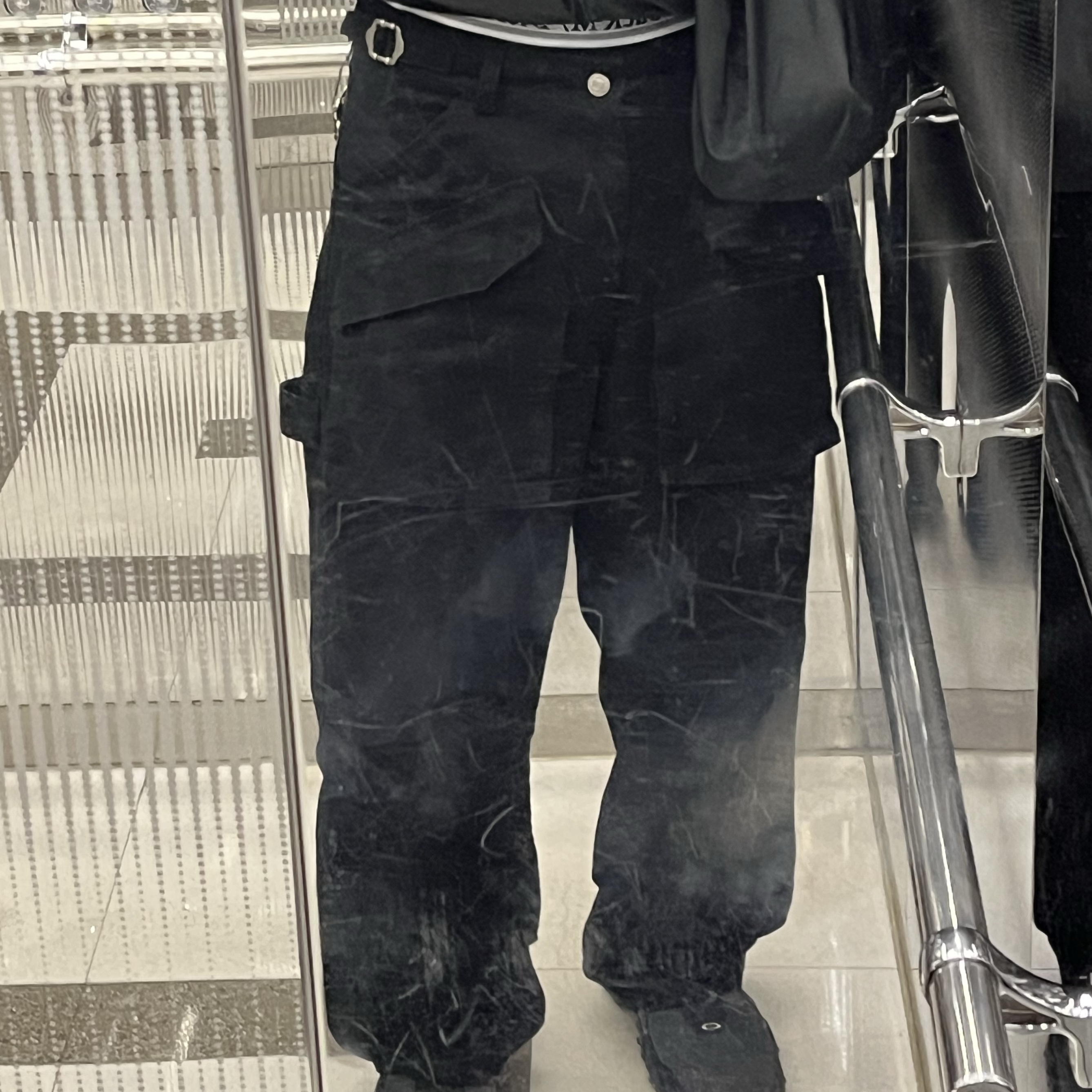 Flavorism Engineered Curved Pants Black 착용 스타일