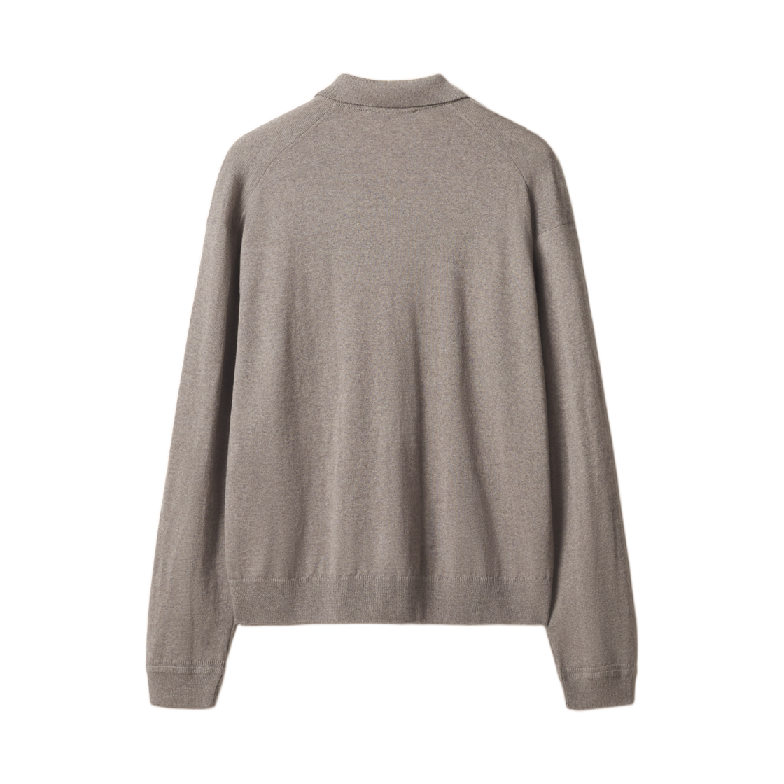 메종 키츠네 프로파일 폭스 컴포트 폴로 점퍼 토프 멜란지(Maison Kitsune Profile Fox Comfort Polo Jumper Taupe Melange) - 2