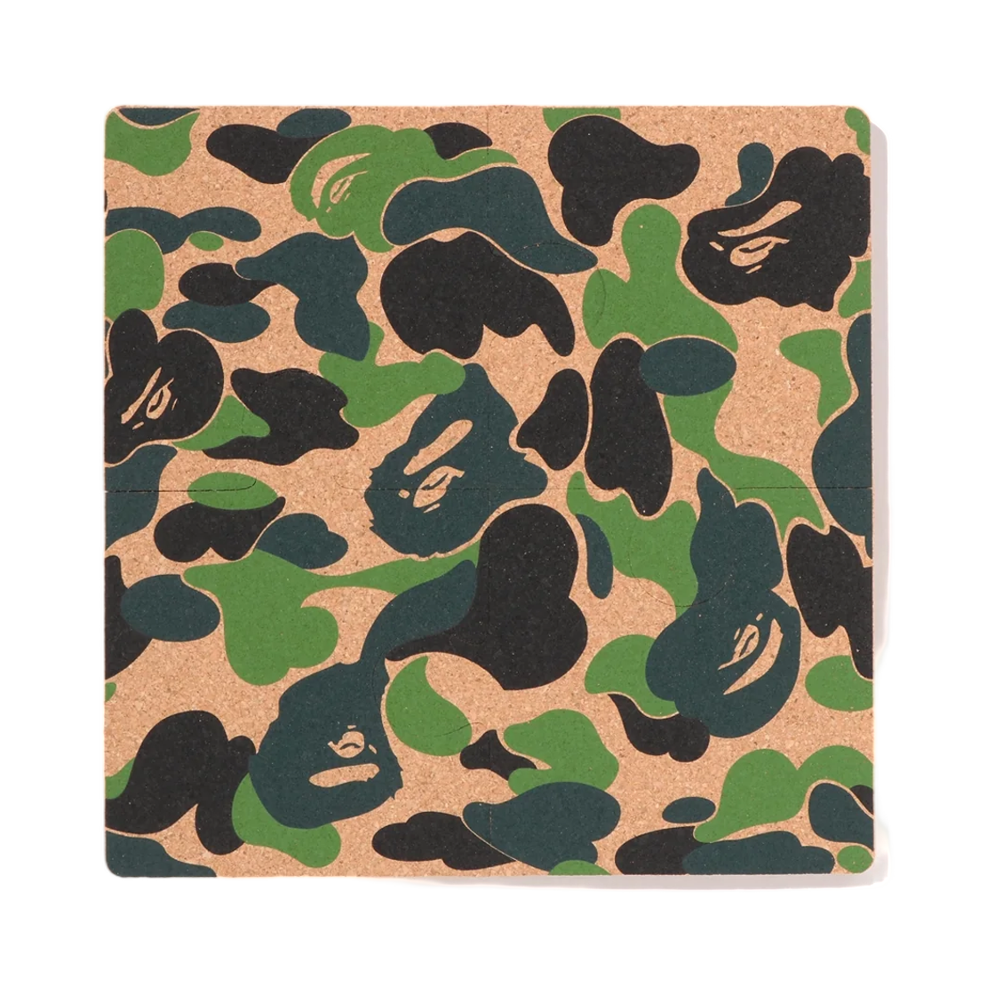 베이프 ABC 카모 퍼즐 코르크 코스터 그린(BAPE ABC Camo Puzzle Cork Coaster Green) - 1