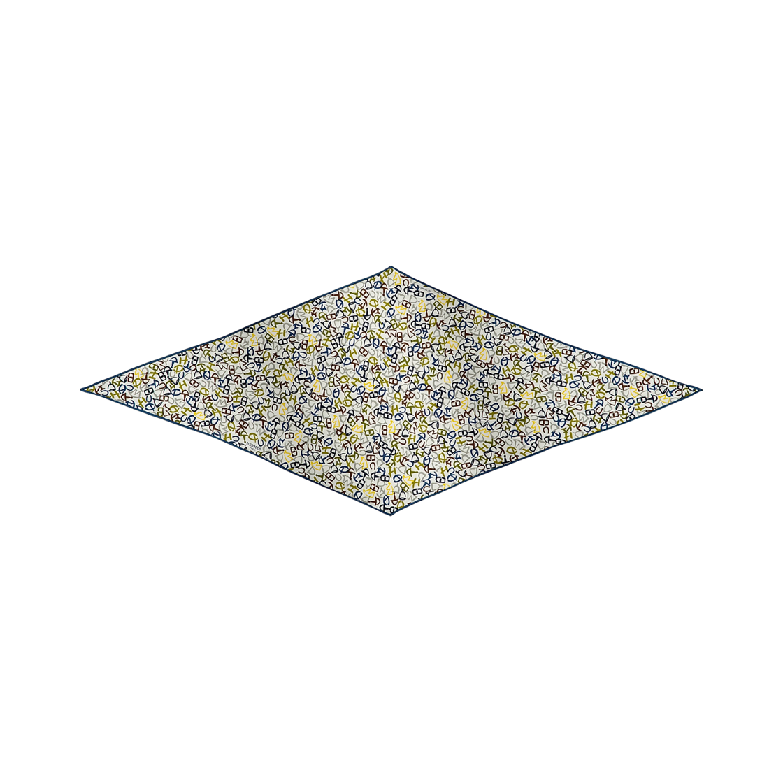 H414700T01 Hermes Mini Losange Silk & Ocean Cafe Matcha
