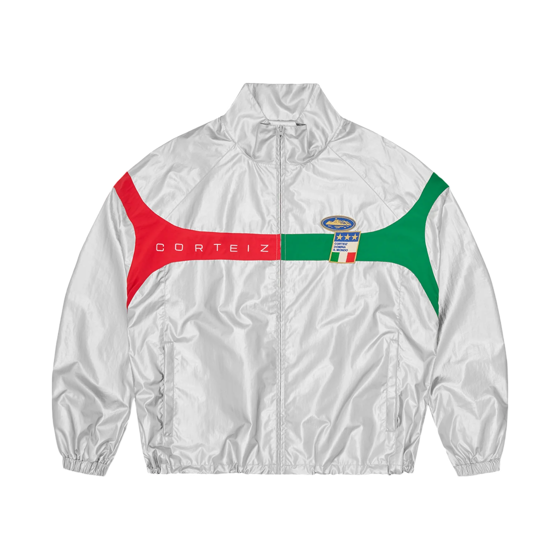 코르테이즈 이탈리아 슈쿠 자켓 화이트 레드 그린(Corteiz Italy Shuku Jacket White Red Green)