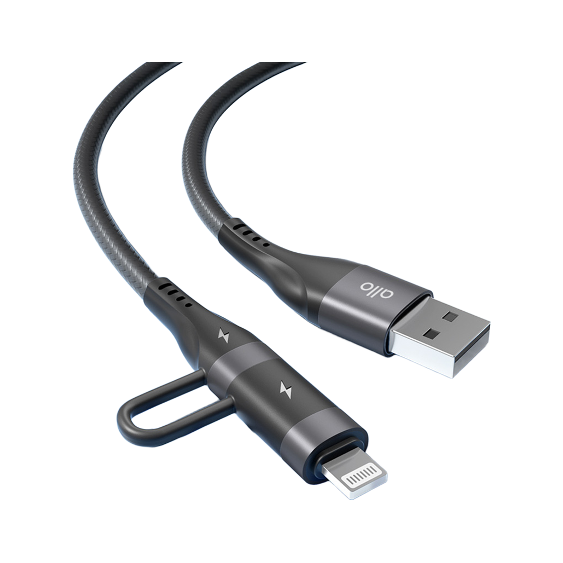 알로코리아 4in1 60W PD PPS 패브릭 고속 충전 케이블 1.5M(AlloKorea 4in1 60W PD PPS Fabric Fast Charging Cable 1.5M) - 2