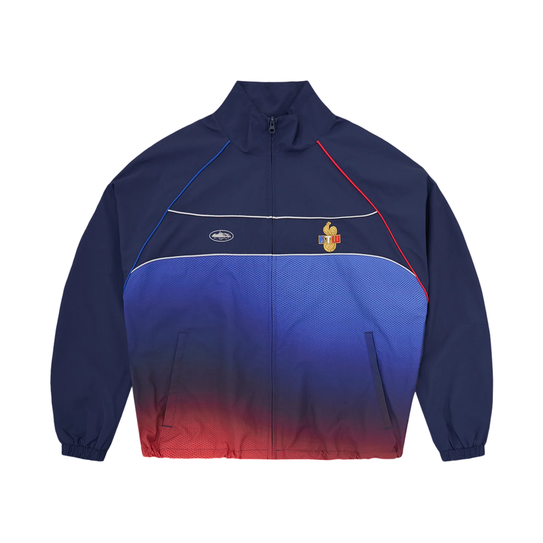 코르테이즈 프랑스 슈쿠 자켓 네이비 블루 레드(Corteiz France Shuku Jacket Navy Blue Red)