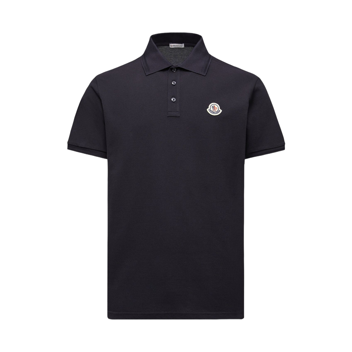 L2-091-8A00011-84556-77X Moncler Logo Patch Cotton Piquet Polo Shirt Night Blue - 26FW