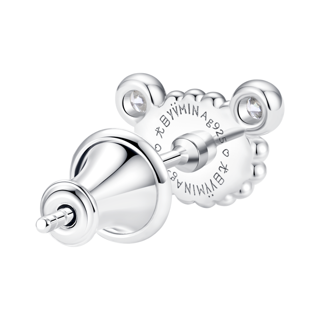 위민 베어 젬스톤 이어링 실버 - 26FW(Yvmin Bear Gemstone Earring Silver - 26FW) - 2