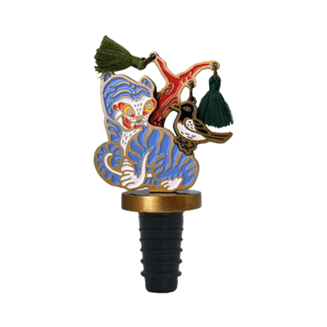 뮷즈 조선왕실 호작도 와인마개 청호(MU:DS Royal Court Tiger and Magpie Wine Stopper Blue Tiger)