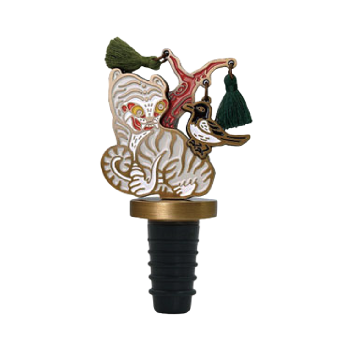 뮷즈 조선왕실 호작도 와인마개 백호(MU:DS Royal Court Tiger and Magpie Wine Stopper White Tiger)