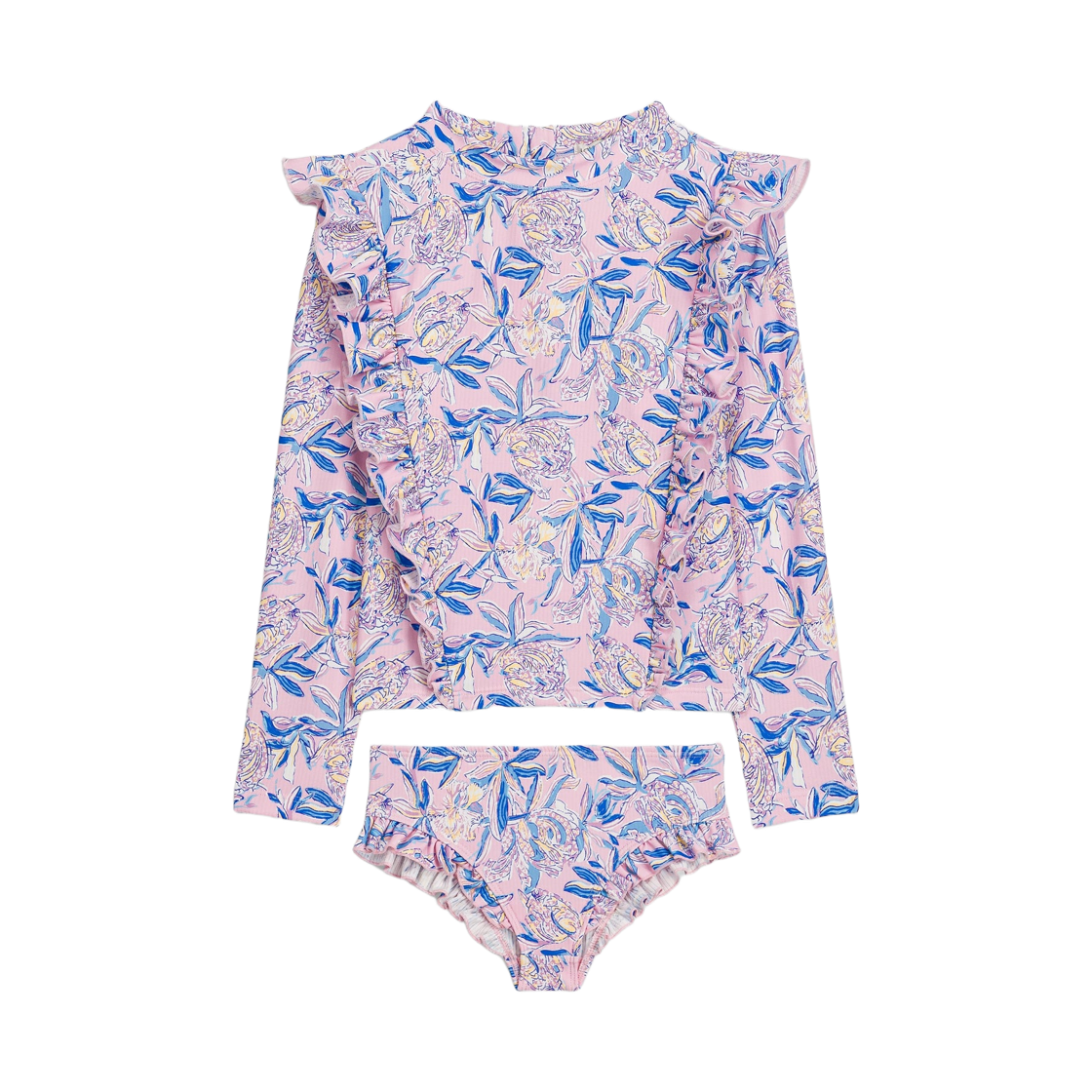 (키즈) 루이스 미샤 야니카 스윔 세트 핑크 러쉬 파라다이스((Kids) Louise Misha Yanika Swim Set Pink Lush Paradise)
