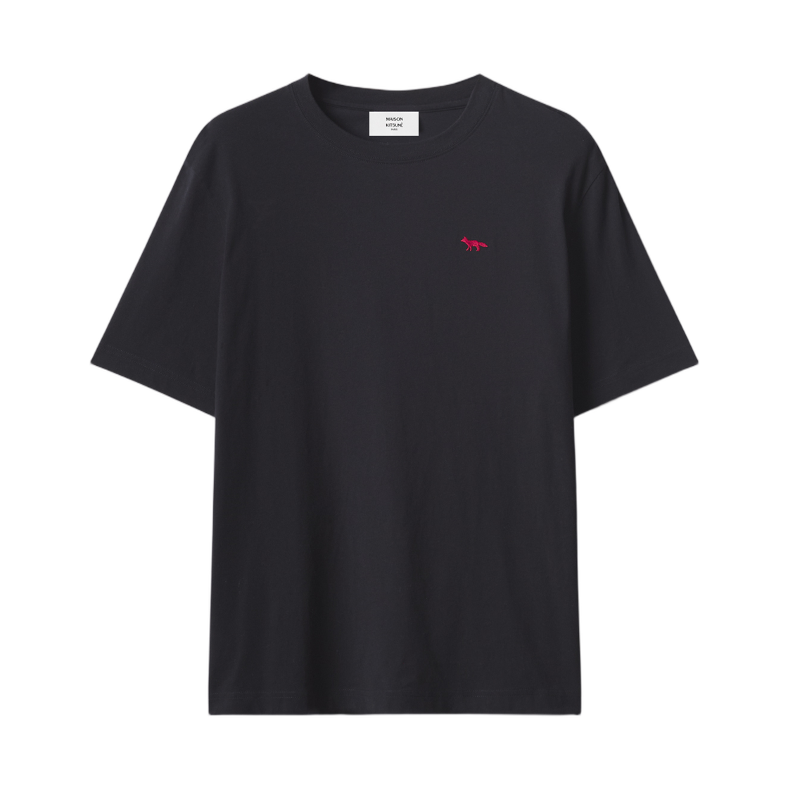 MRMJT00KJ7026-P199 Maison Kitsune Red Profile Fox Comfort T-Shirt Black