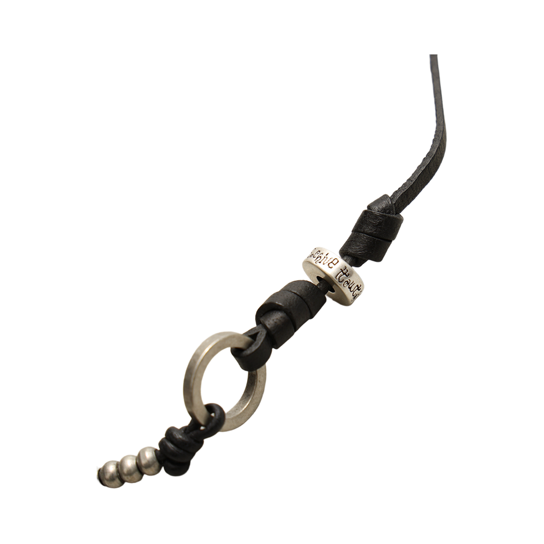 토우토우아카이브 오링 로고 하프 목걸이 블랙(TOWTOW.ARCHIVE O-Ring Logo Half Necklace Black) - 3