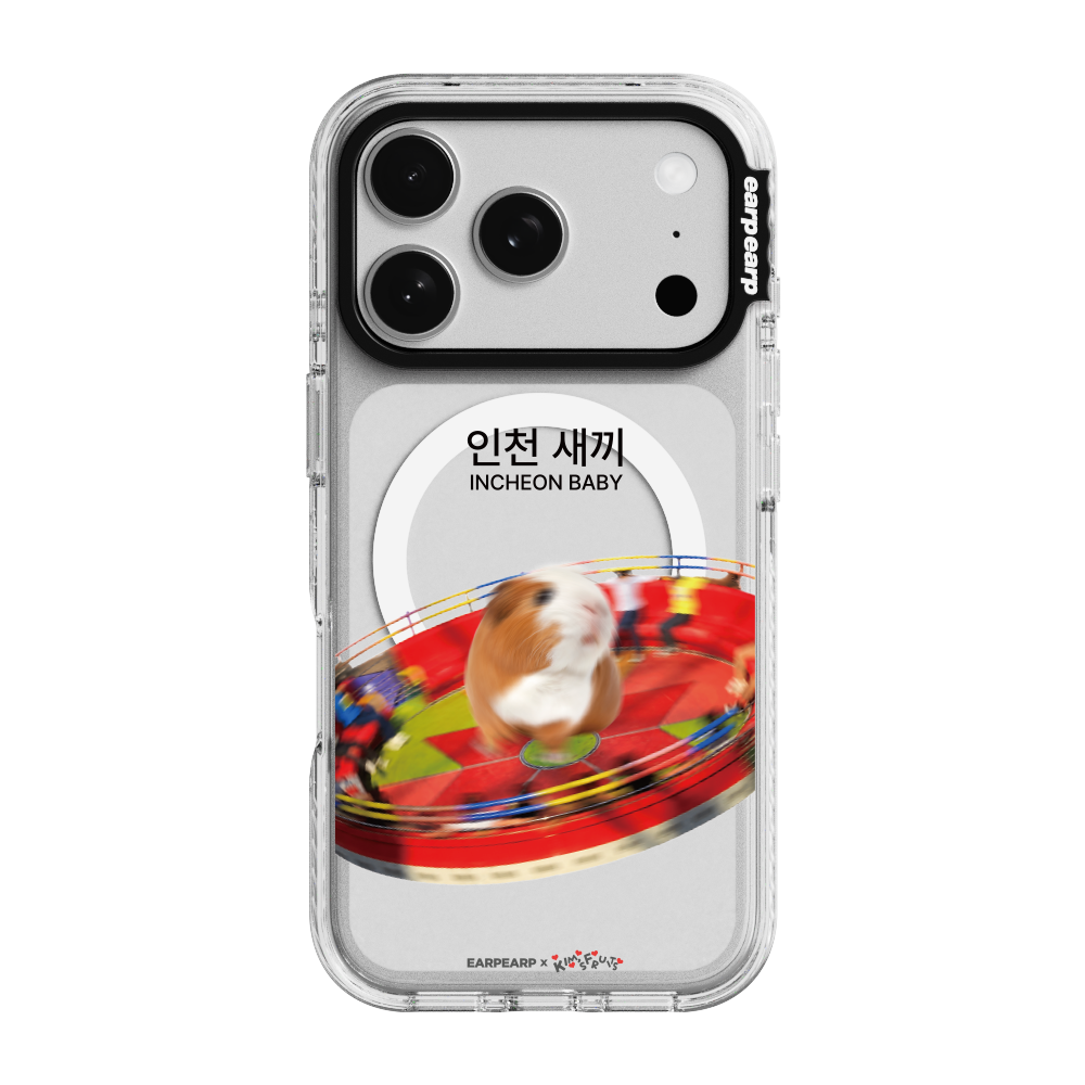 E2607_0007 EARPEARP x Kims Fruits INCHEON BABY Magsafe Wave Label+ Case Clear