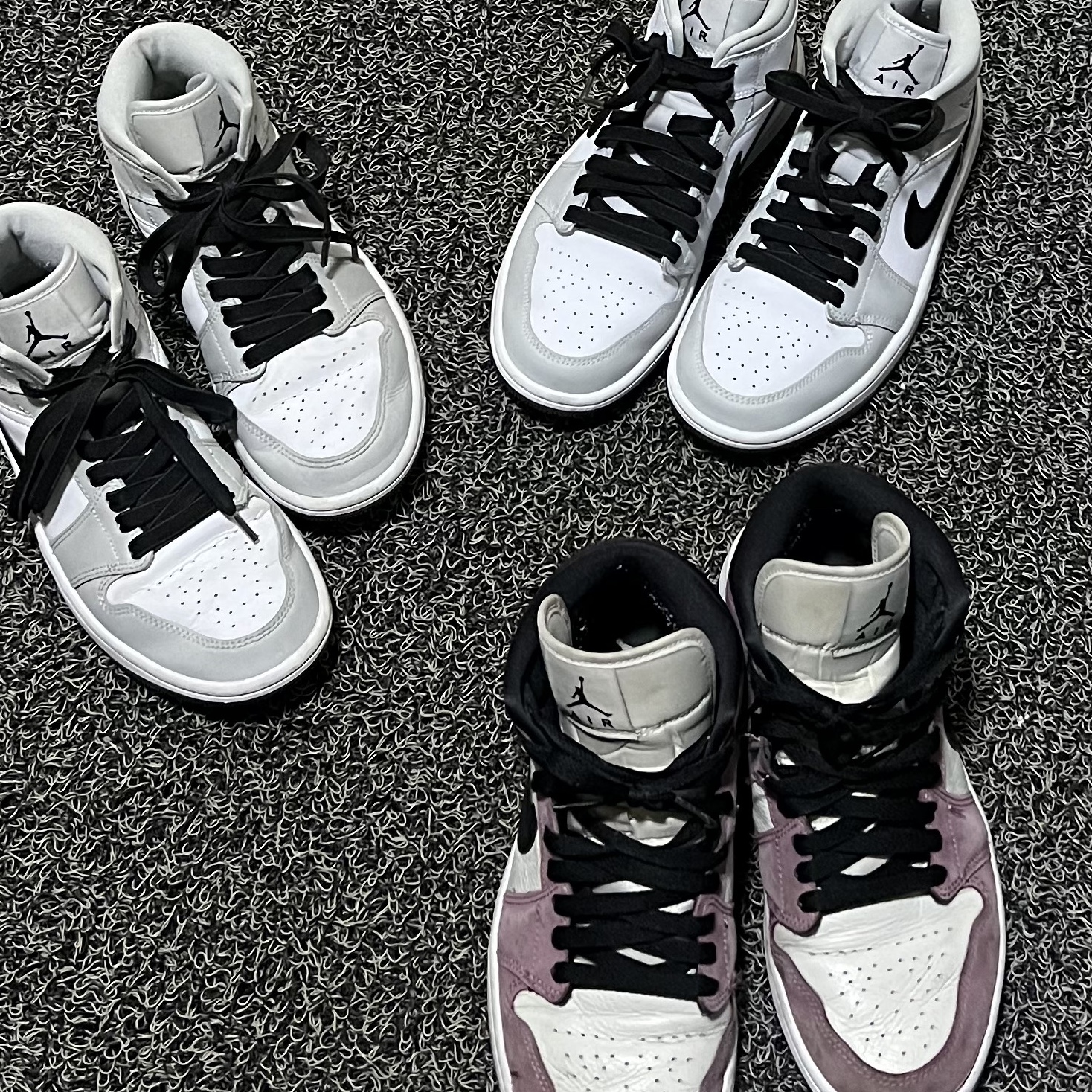 (W) Jordan 1 Mid Grey Fog 착용 스타일