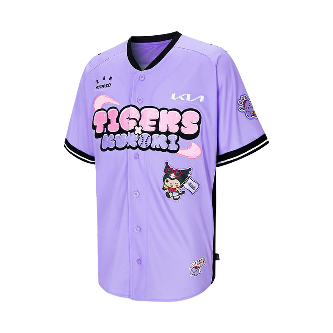 기아 타이거즈 x 쿠로미 26 레플리카 유니폼 블랙 퍼플 (논 마킹 버전)(Kia Tigers x Kuromi 26 Replica Jersey Black Purple (Non Marking Ver.)) - 1