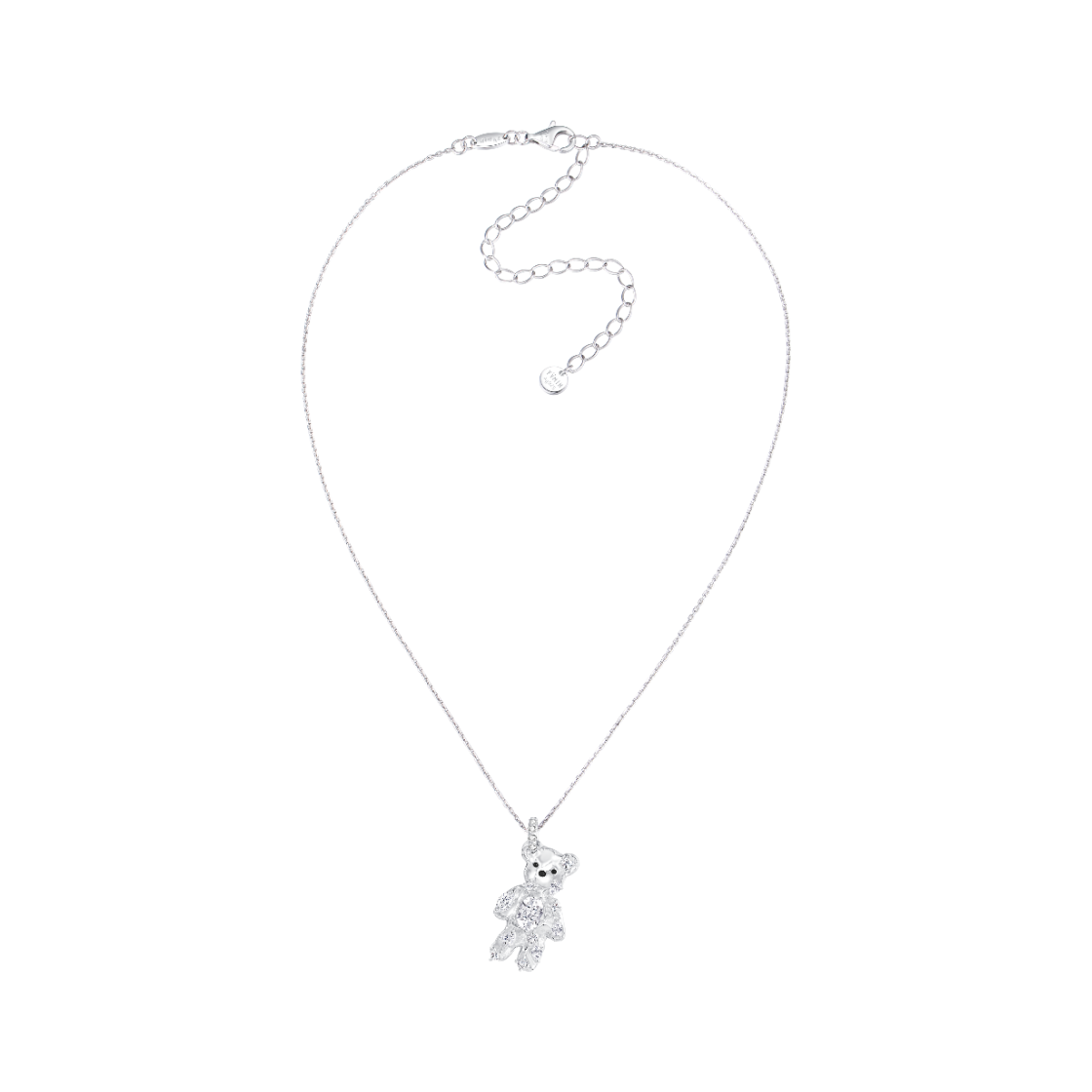 위민 코인 젬스톤 베어 네클리스 실버 - 26FW(Yvmin Coin Gemstone Bear Necklace Silver - 26FW)