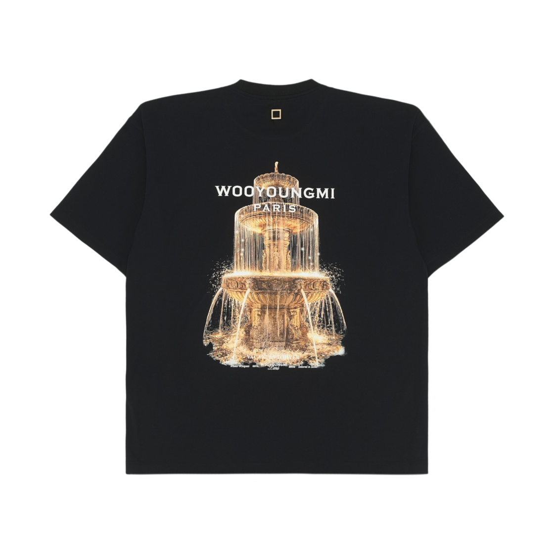 우영미 분수 그래픽 티셔츠 블랙 - 26FW(Wooyoungmi Fountain Graphic T-Shirt Black - 26FW)