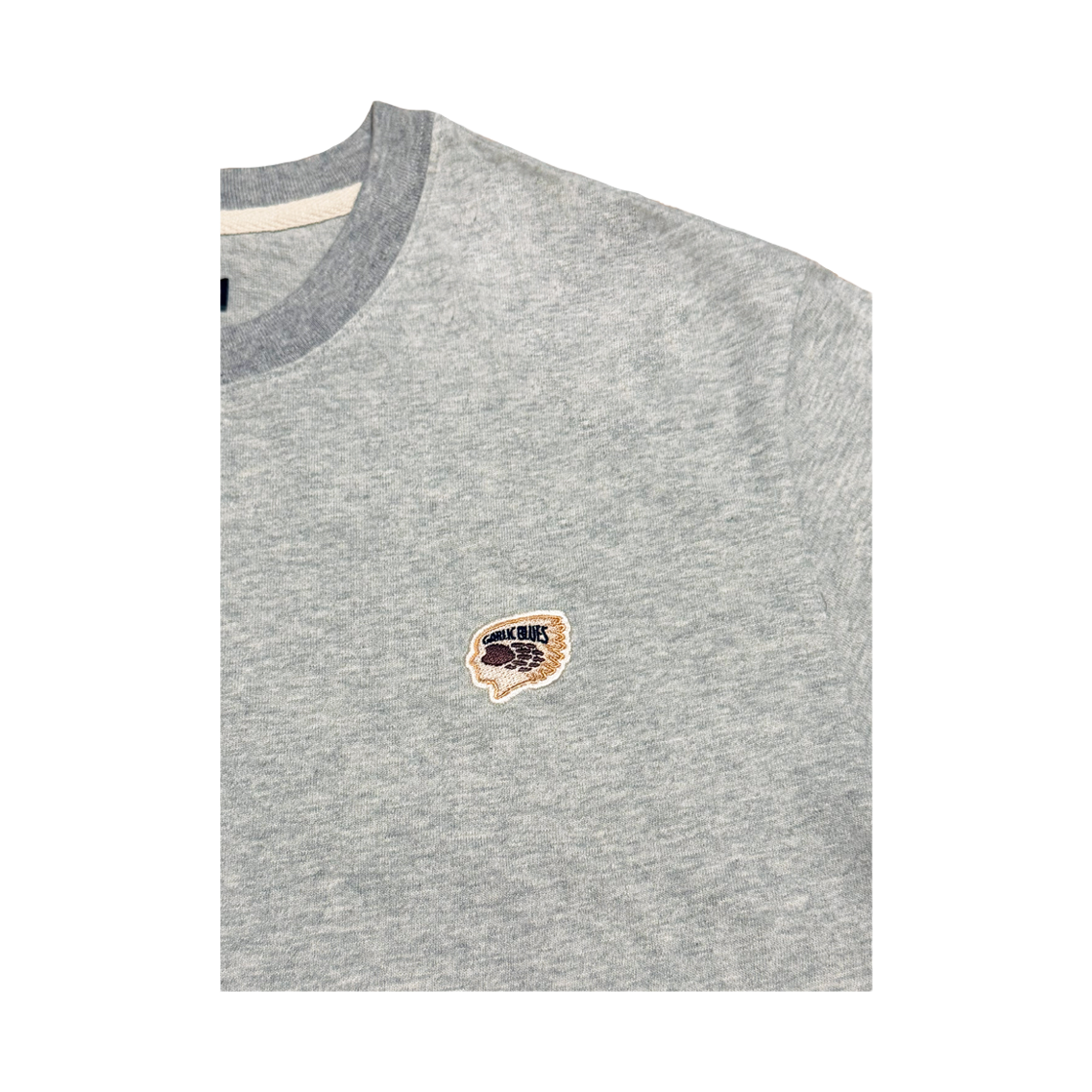 갈릭블루스 휴먼 X 풋프린트 아플리케 티셔츠 그레이(GARLICBLUES HUMAN X FOOTPRINT Appliqué T-Shirt Gray) - 4