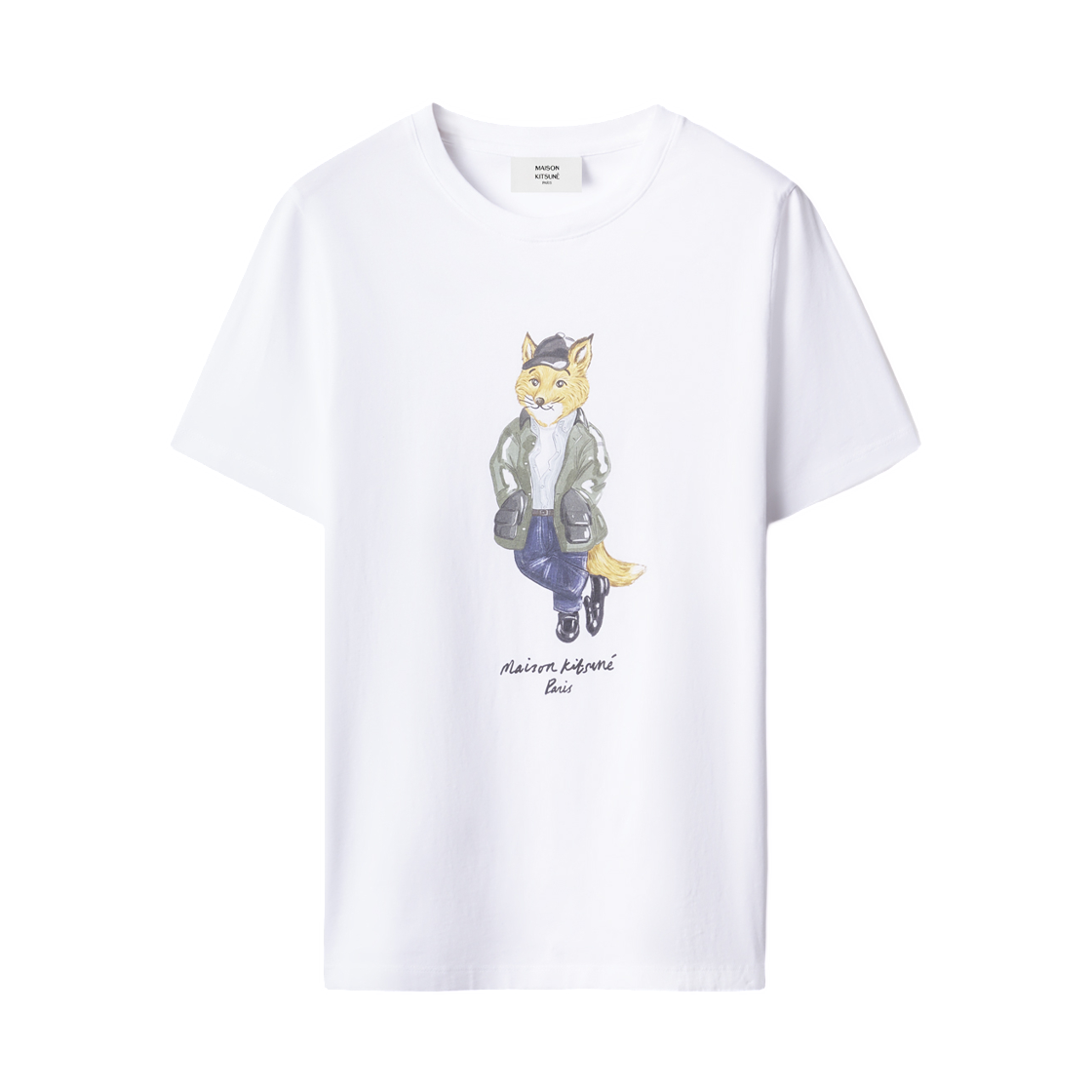 MRWJT11KJ7026-P100 (W) Maison Kitsune Weekend Fox Regular T-Shirt White
