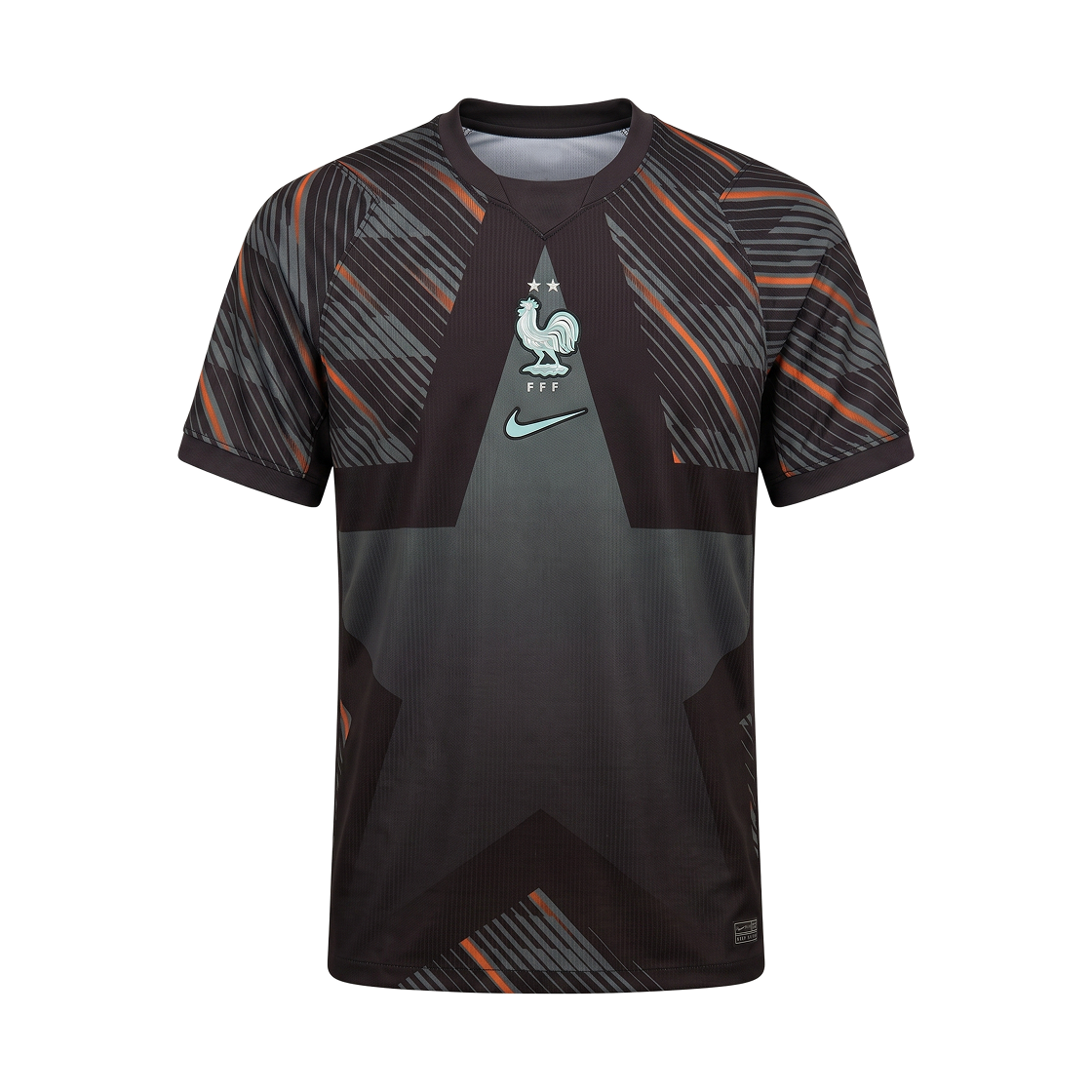 IB5304-010 Nike FFF 2026 Stadium Goalkeeper Dri-Fit Soccer Replica Short Sleeve Jersey Black Medium Ash (IB5304-010) (Non Marking Ver.)