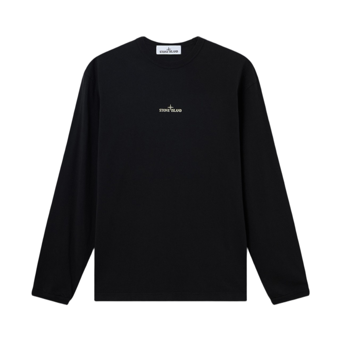 L2S1521000-29S0535-V0029 Stone Island 2100029 Organic Cotton Jersey Regular-Fit Long-Sleeve T-Shirt with Blurred Compass Print Black - 26FW