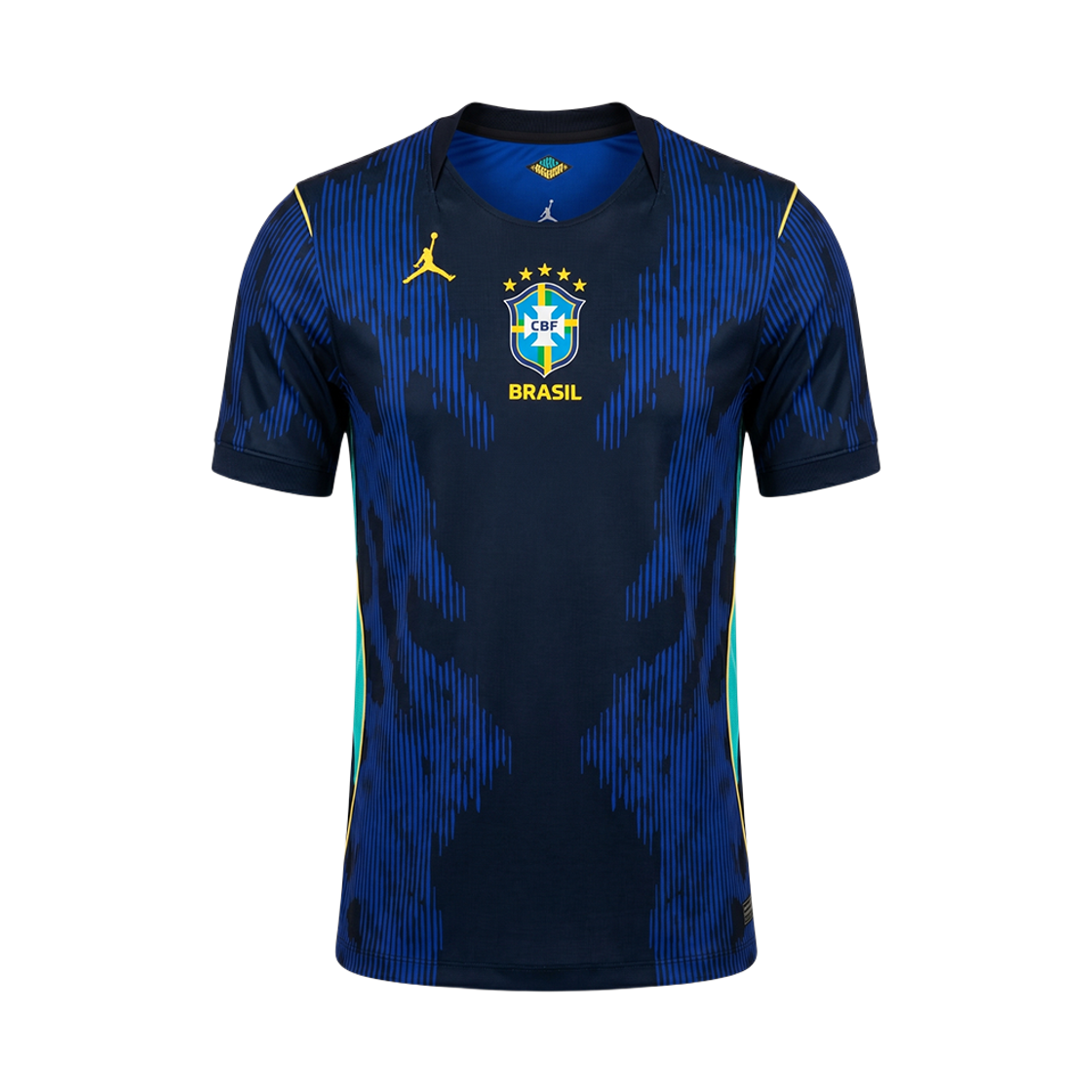 IU1077-417 (W) Jordan Brazil National Team 2026 Stadium Away Dri-Fit Soccer Jersey Old Royal Black (IU1077-417) (Non Marking Ver.)