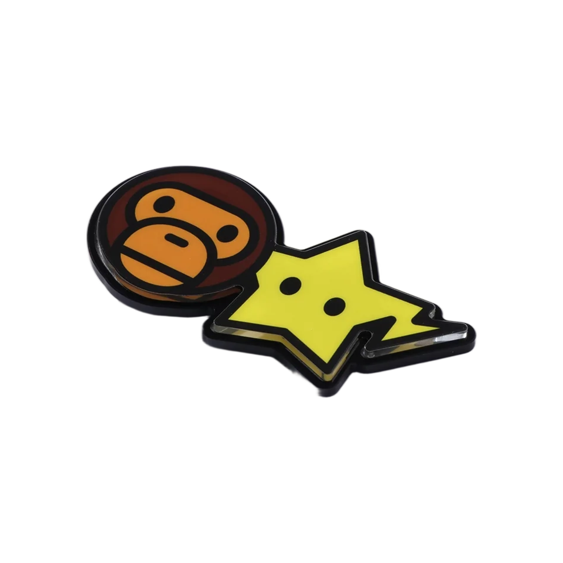 베이프 베이비 마일로 스타 아크릴 헤어 클립 브라운(BAPE Baby Milo Sta Acrylic Hair Clip Brown) - 2