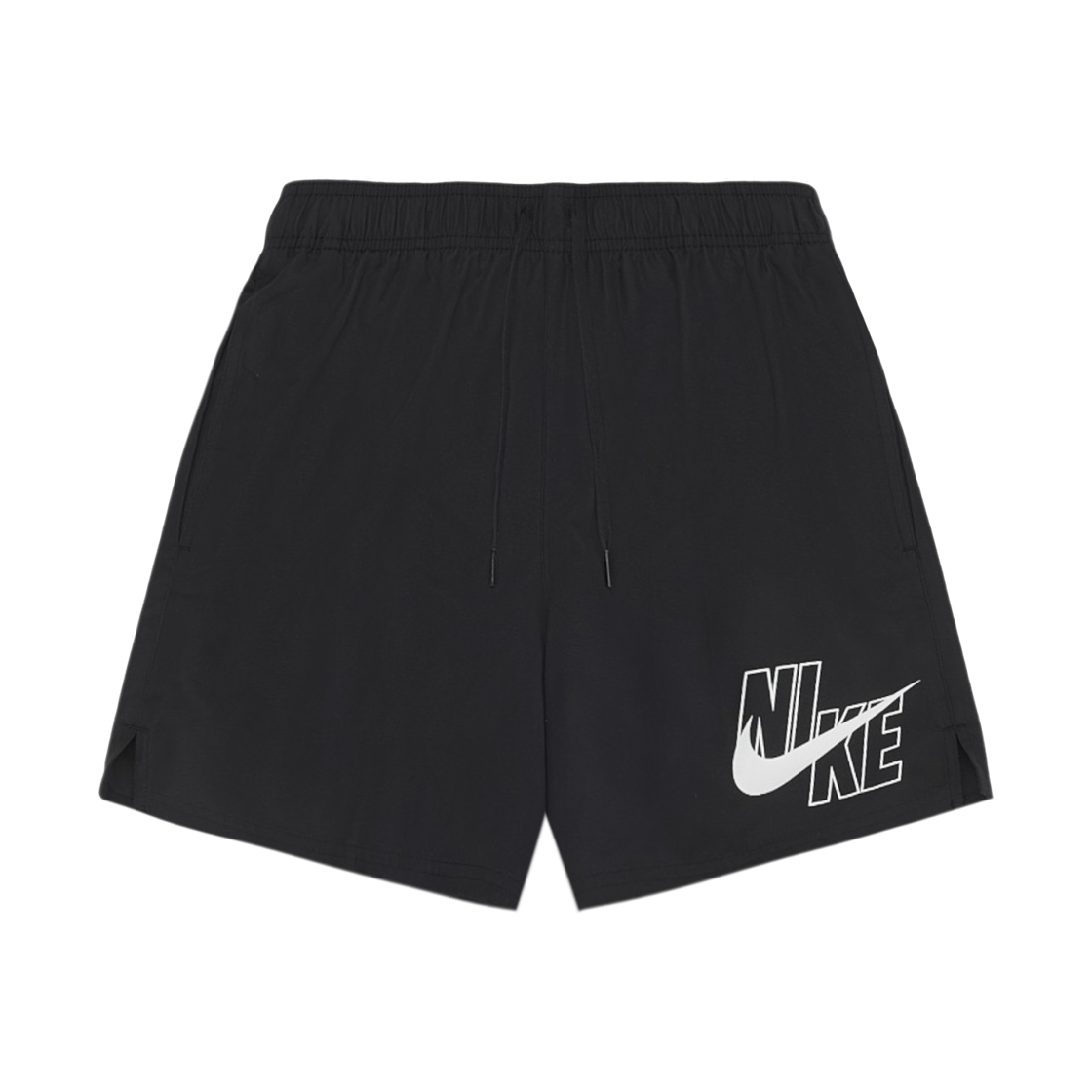 NESSA566-001/DQ6872-010 Nike Logo Solid 5 Inch Swim Shorts Black