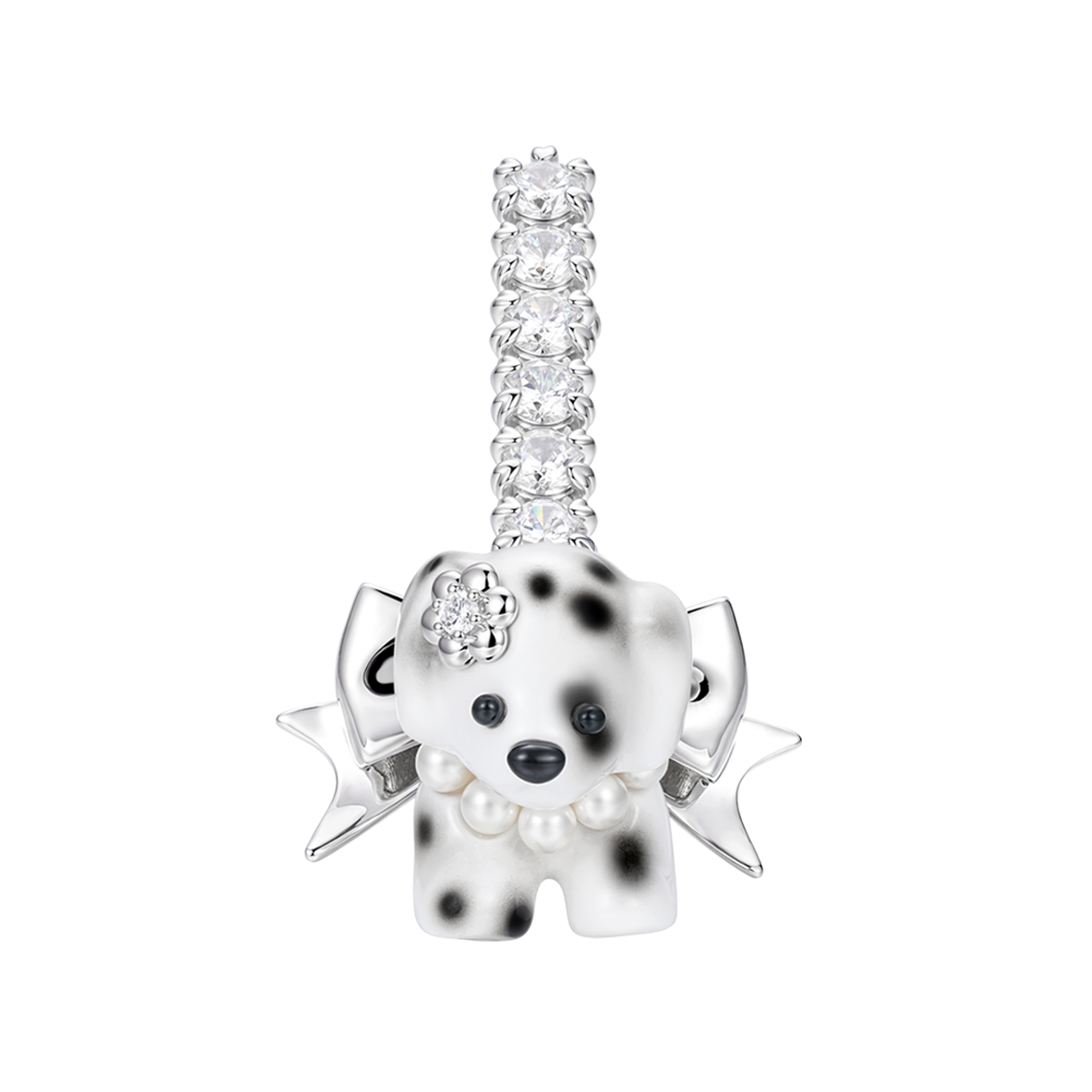 위민 퍼피 보우노트 헤어 핀 화이트 - 26SS(Yvmin Puppy Bowknot Hair Pin White - 26SS)