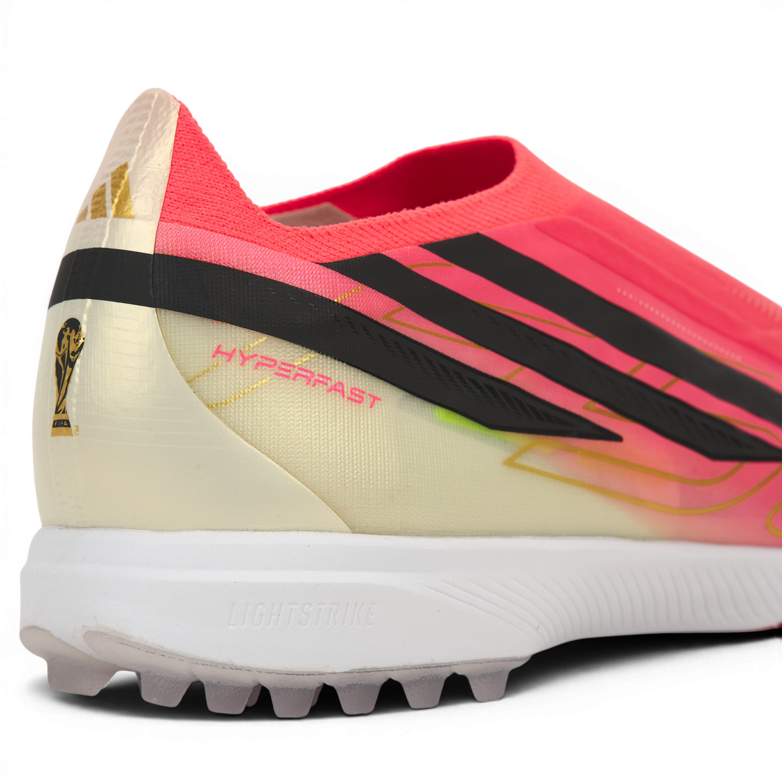 아디다스 F50 하이퍼패스트 프로 레이스리스 아스트로 터프 솔라 터보 코어 블랙(Adidas F50 Hyperfast Pro Laceless Astro Turf Solar Turbo Core Black) - 8
