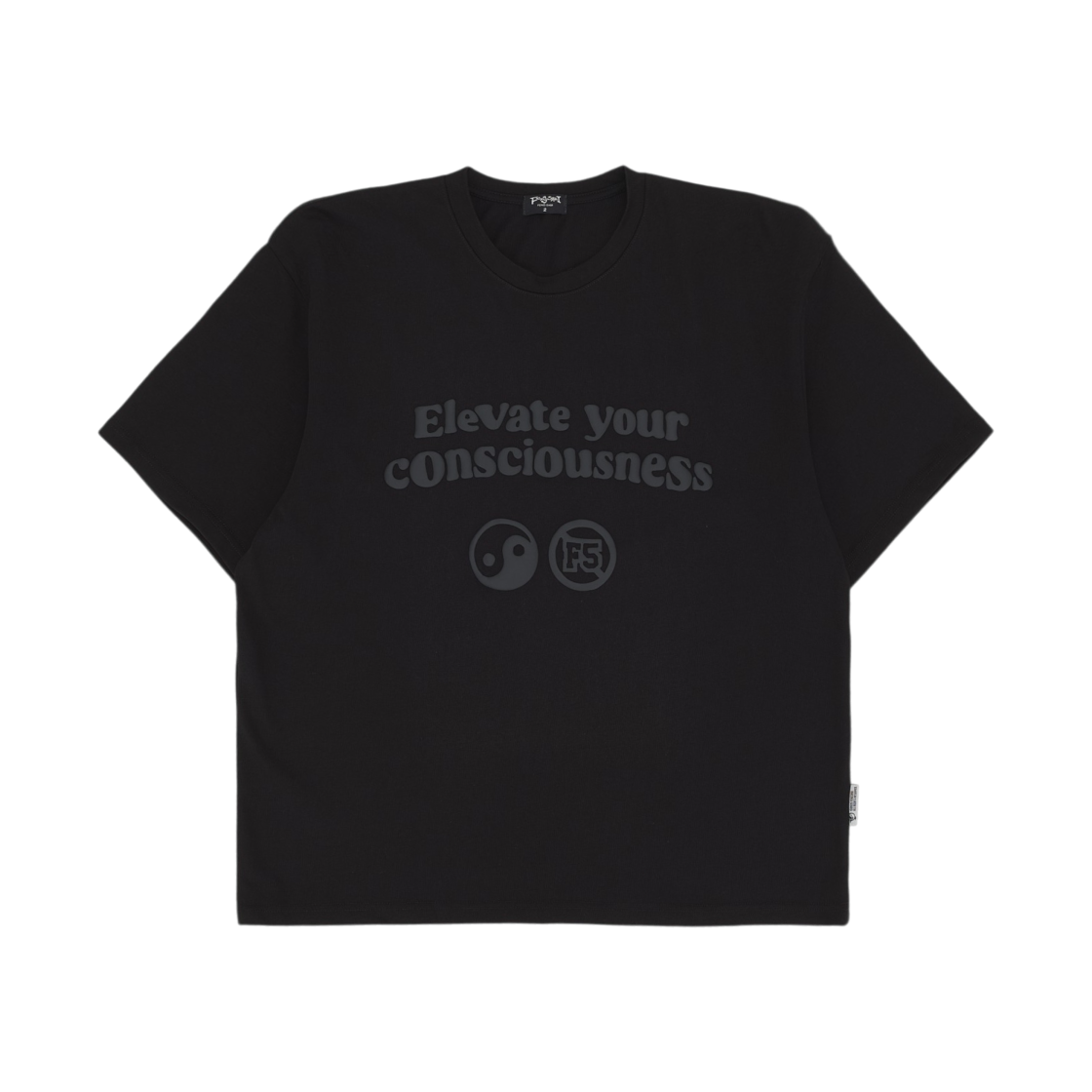 펑쉐이 더블 로고 티셔츠 블랙(Fengshui Double Logo T-Shirt Black) - 1