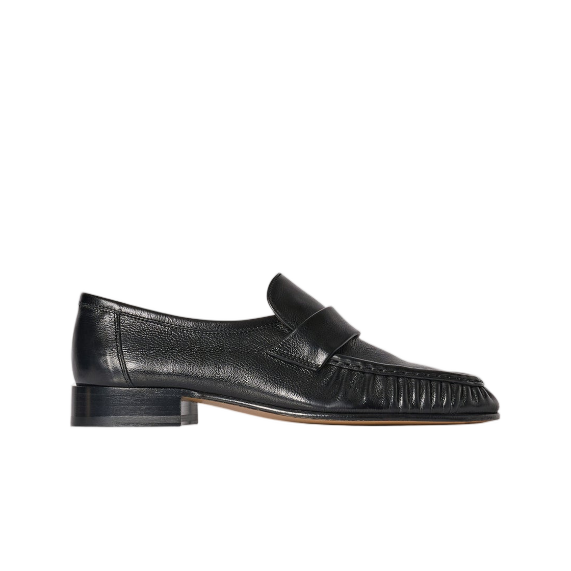 (W) 더 로우 소프트 로퍼 블랙((W) The Row Soft Loafer Black)
